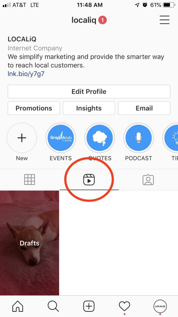 Your drafts live under the Reels icon on your Instagram profile.