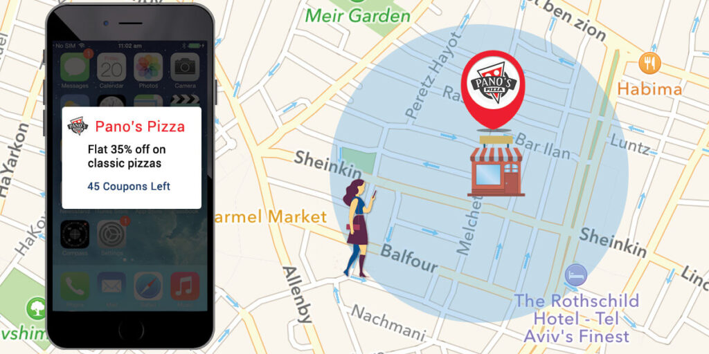 Geofencing lets you target people who enter a specific area with their smartphones.