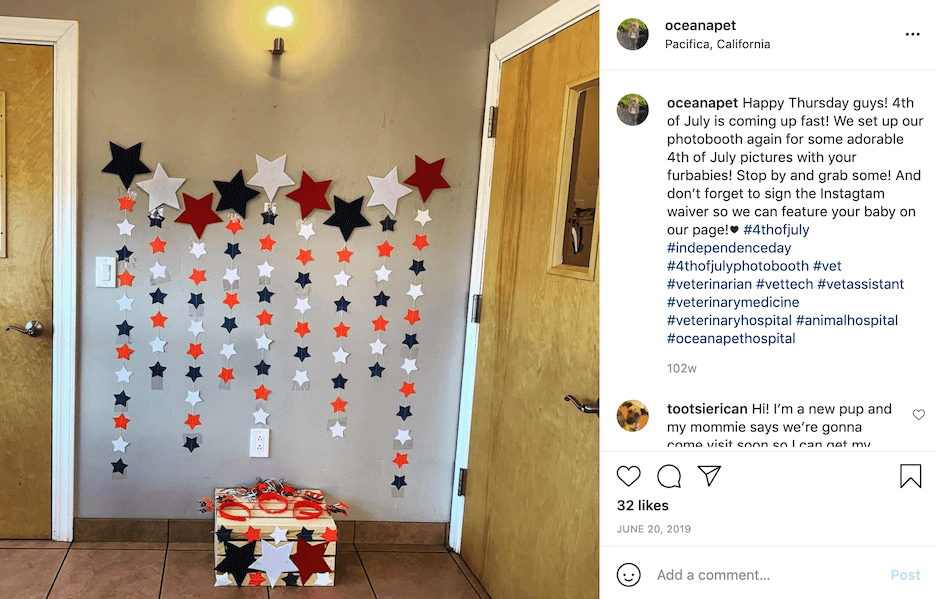 4th of july marketing ideas - create a july 4th photo wall