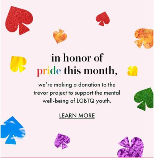 june email newsletter example celebrating pride month