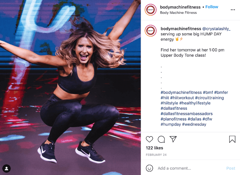fitness and gyms instagram captions ideas - employee spotlight
