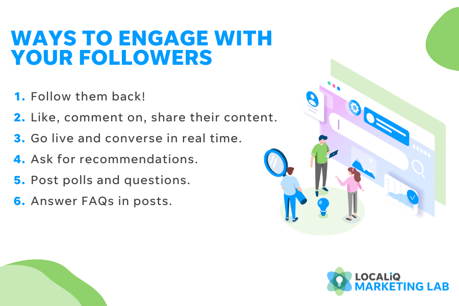local social media marketing tip and best practices- ways to engage with followers