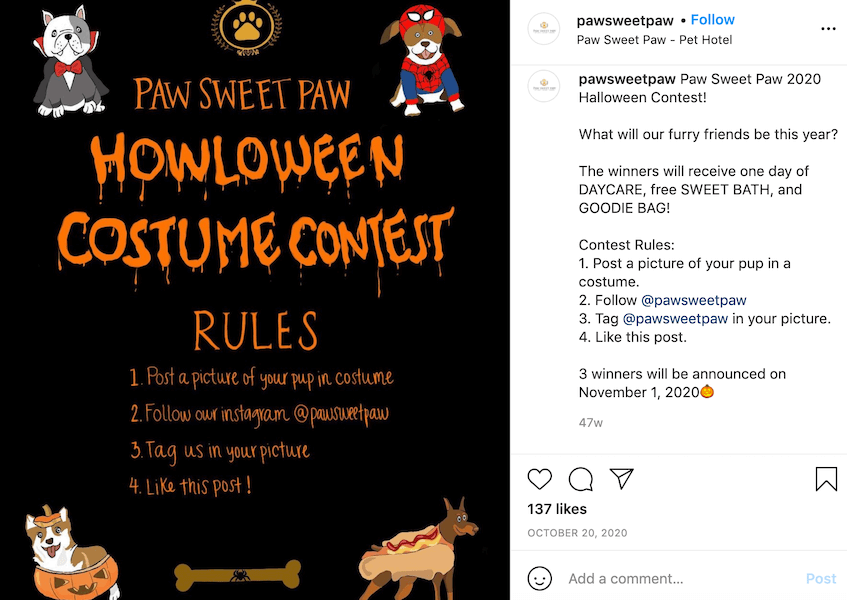 october social media ideas - halloween contest