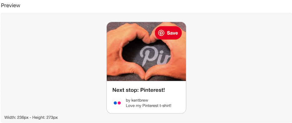 pinterest marketing tips - pinterest widget example