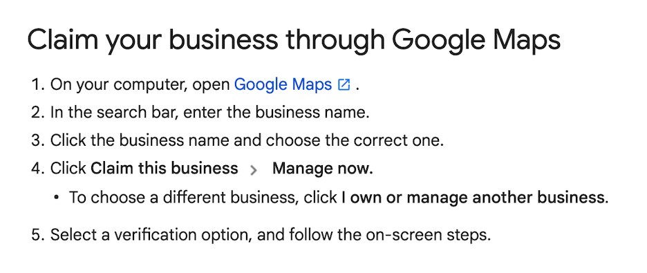 google business profile - how to claim a business profile