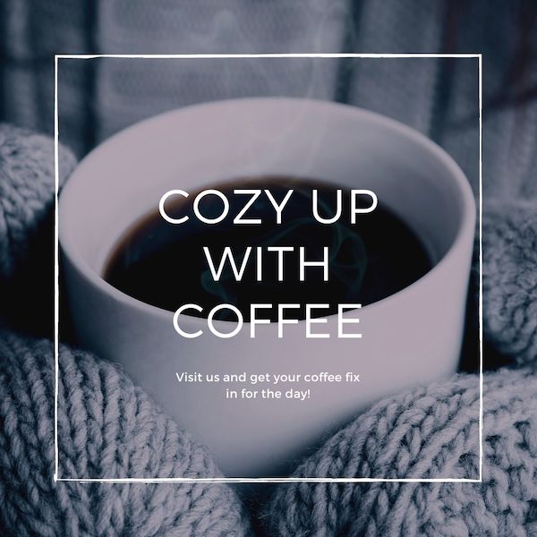 cold weather instagram captions post with coffee mug and mittens